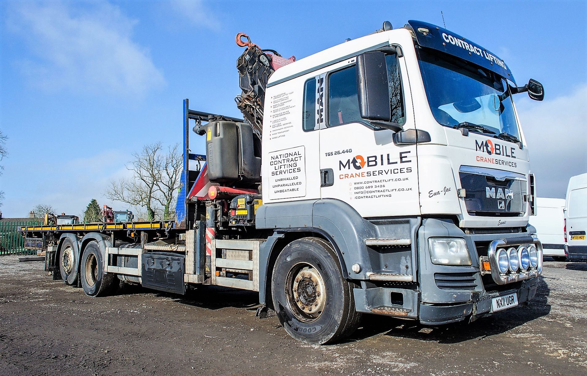 MAN TGS 26.440 26 tonne 6 wheel flat bed crane lorry Registration Number: NX11 UGR Date of - Image 2 of 24