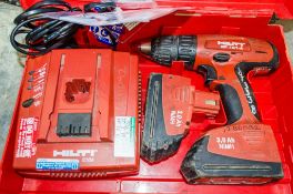 Hilti SF121-A cordless power drill c/w charger, 2 batteries & carry case
