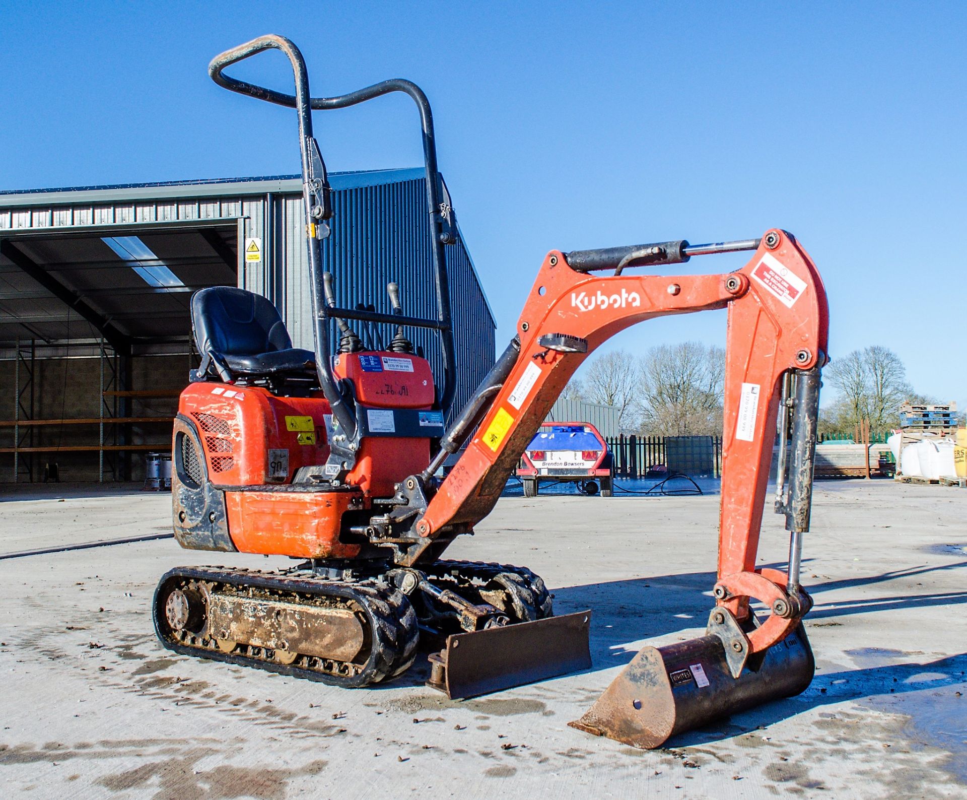 Kubota K008-3 0.8 tonne rubber tracked micro excavator Year: 2017 S/N: 29572 Recorded Hours: 732 - Bild 2 aus 19