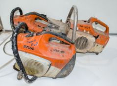 3 - Stihl TS410 petrol driven cut off saws ** All with parts missing **