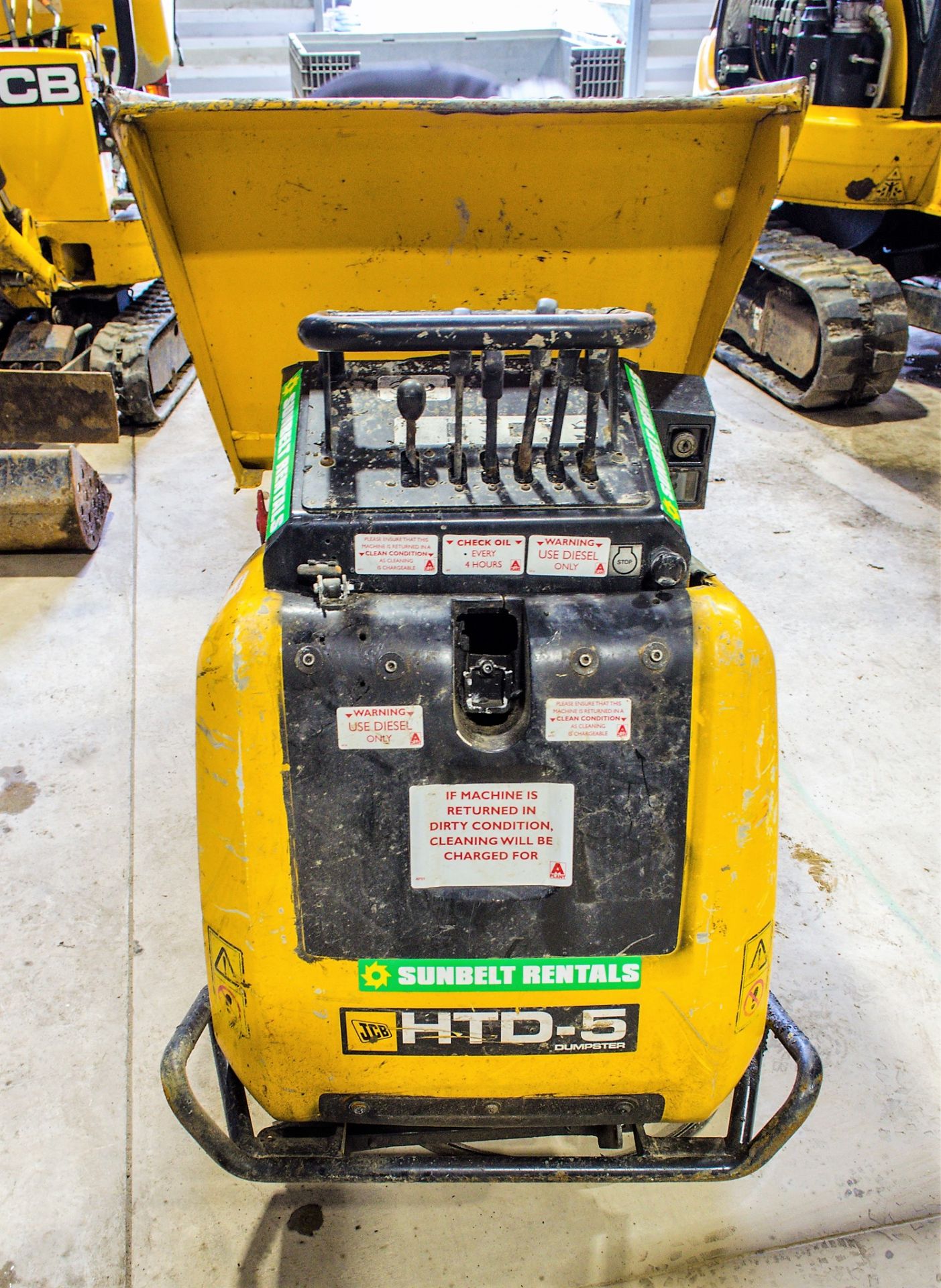 JCB HDT5 walk behind hi tip rubber tracked dumper Year: 2016 S/N: 1593469 A726259 ** Sold as a non - Image 5 of 13