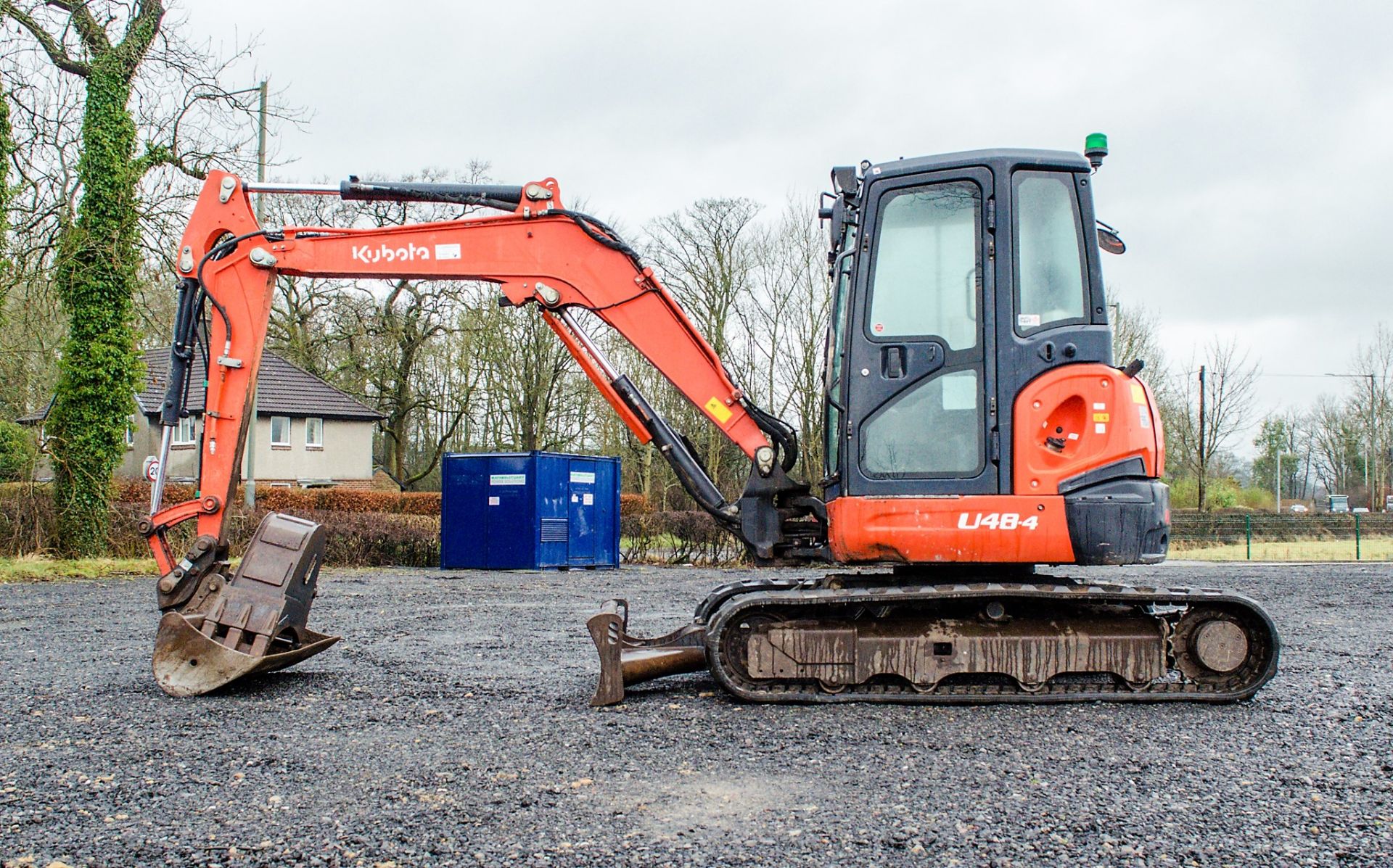 Kubota U48-4 4.8 tonne rubber tracked excavator Year: 2012 S/N: 51320 Recorded Hours: 4565 blade, - Image 7 of 22