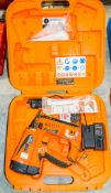 Paslode IM65 cordless nail gun c/w charger, battery & carry case A857388