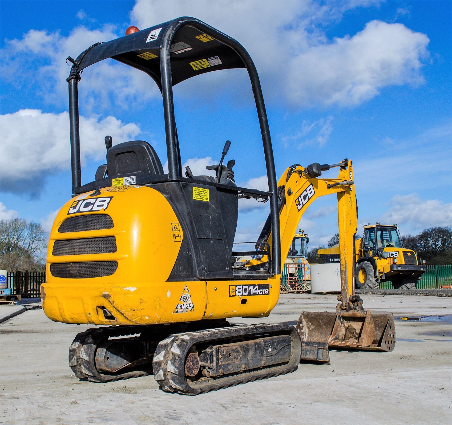 JCB 801.4 CTS 1.5 tonne rubber tracked mini excavator Year: 2014 S/N 2070320 Recorded Hours: 863 - Image 3 of 20