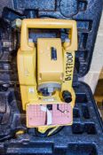 Topcon total station c/w carry case ** Parts missing **