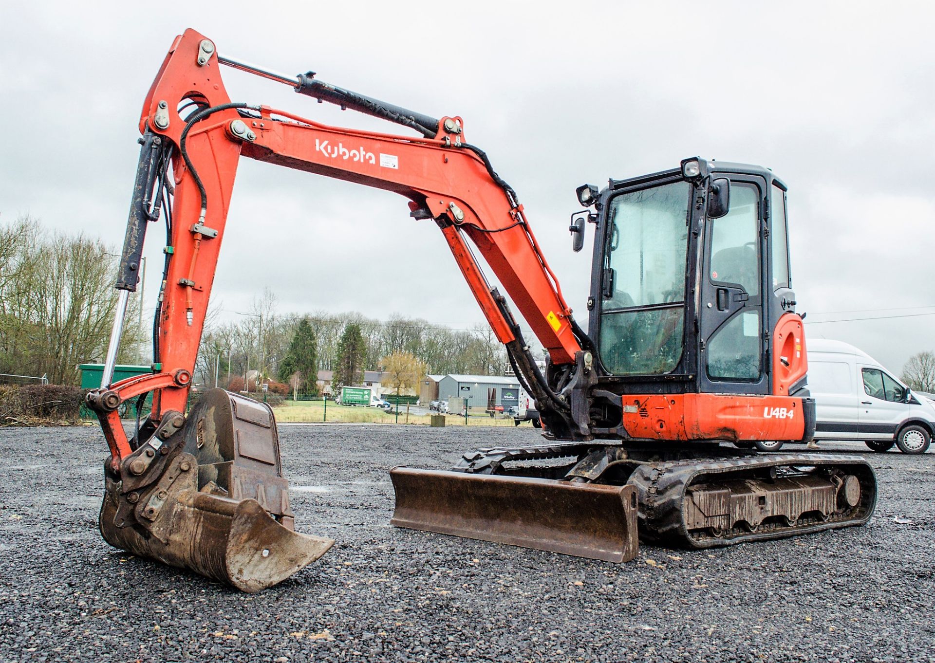 Kubota U48-4 4.8 tonne rubber tracked excavator Year: 2012 S/N: 51320 Recorded Hours: 4565 blade,