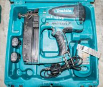 Makita GF600 cordless nail gun c/w charger, 2 batteries & carry case