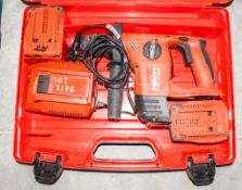 Hilti TE4-A22 22v cordless SDS rotary hammer drill c/w charger, 2 - batteries & carry case A695016