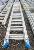 Zarges 3 stages extending aluminium ladder 33460276