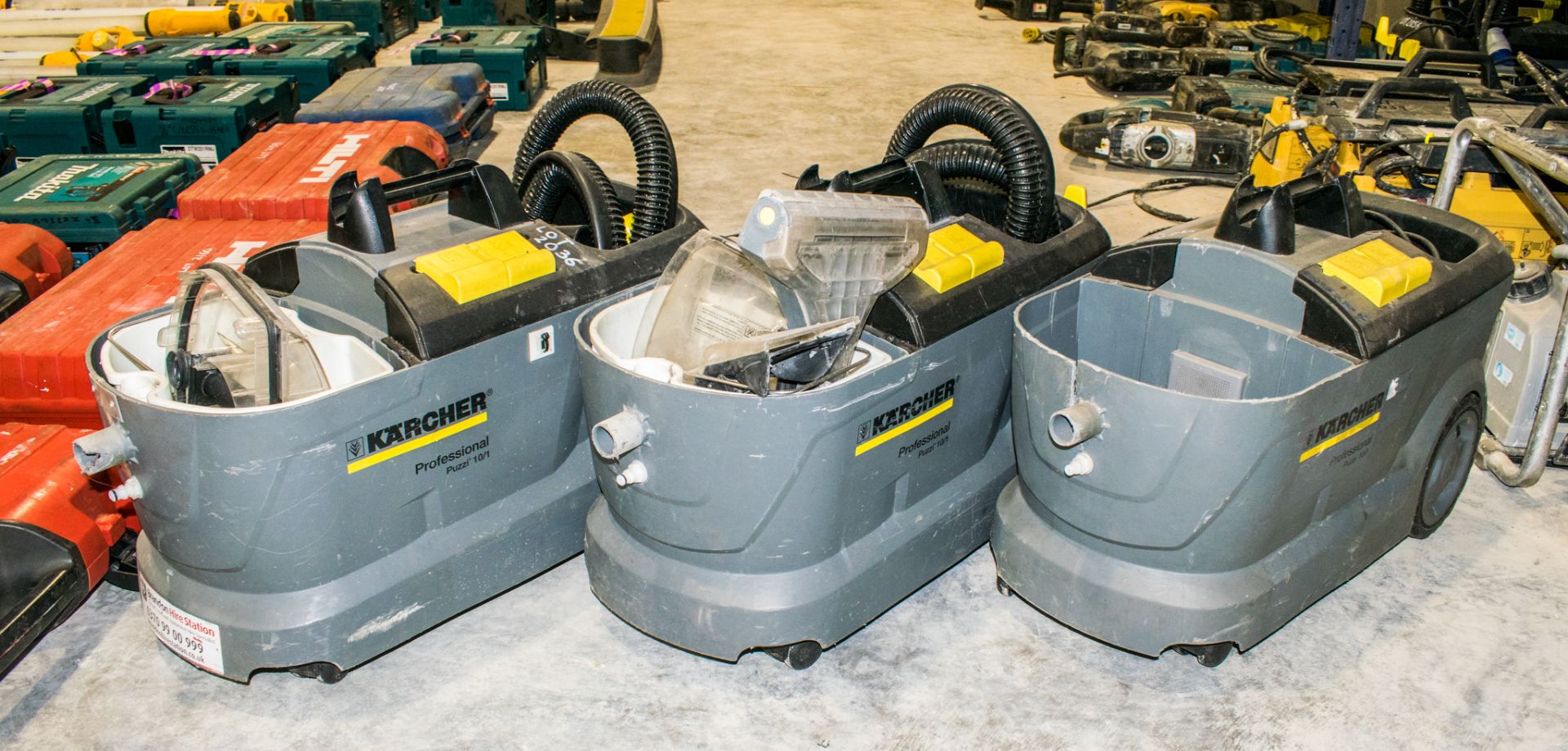 3 - Karcher 240v carpet cleaners