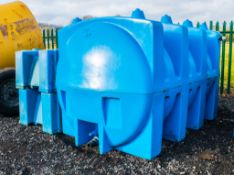 2000 litre plastic water tank c/w plastic bases