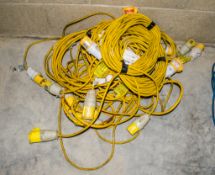 Approximately 8 110v extension cables