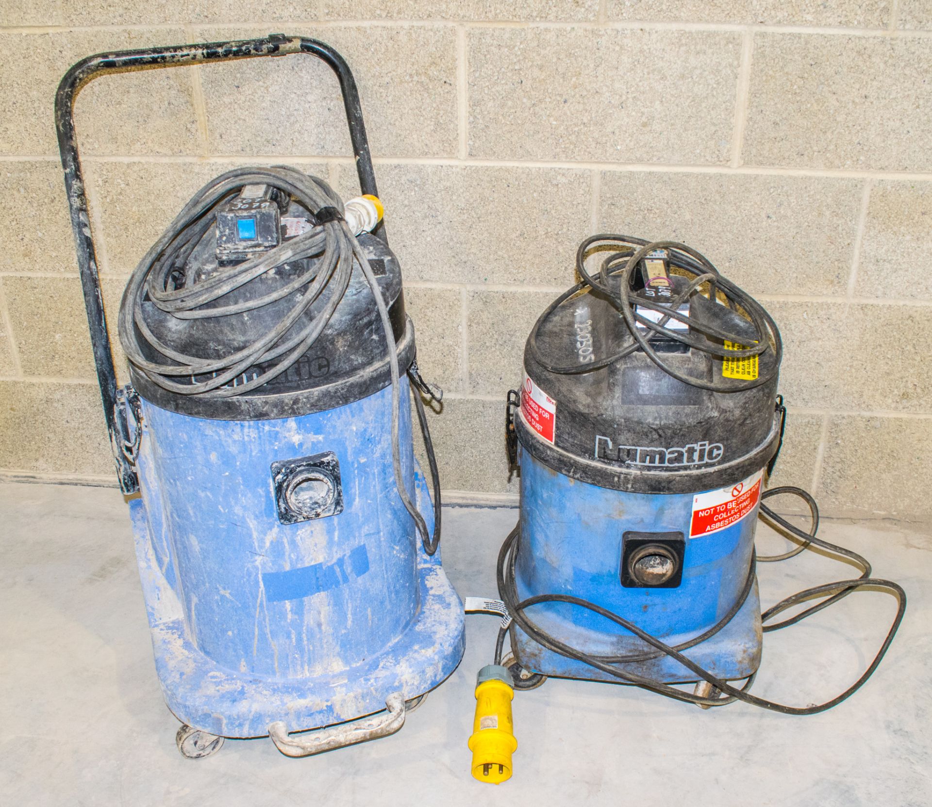 2 - Numatic WVD 900 110v vacuum cleaners