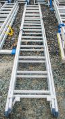 2 stage extending aluminium ladder