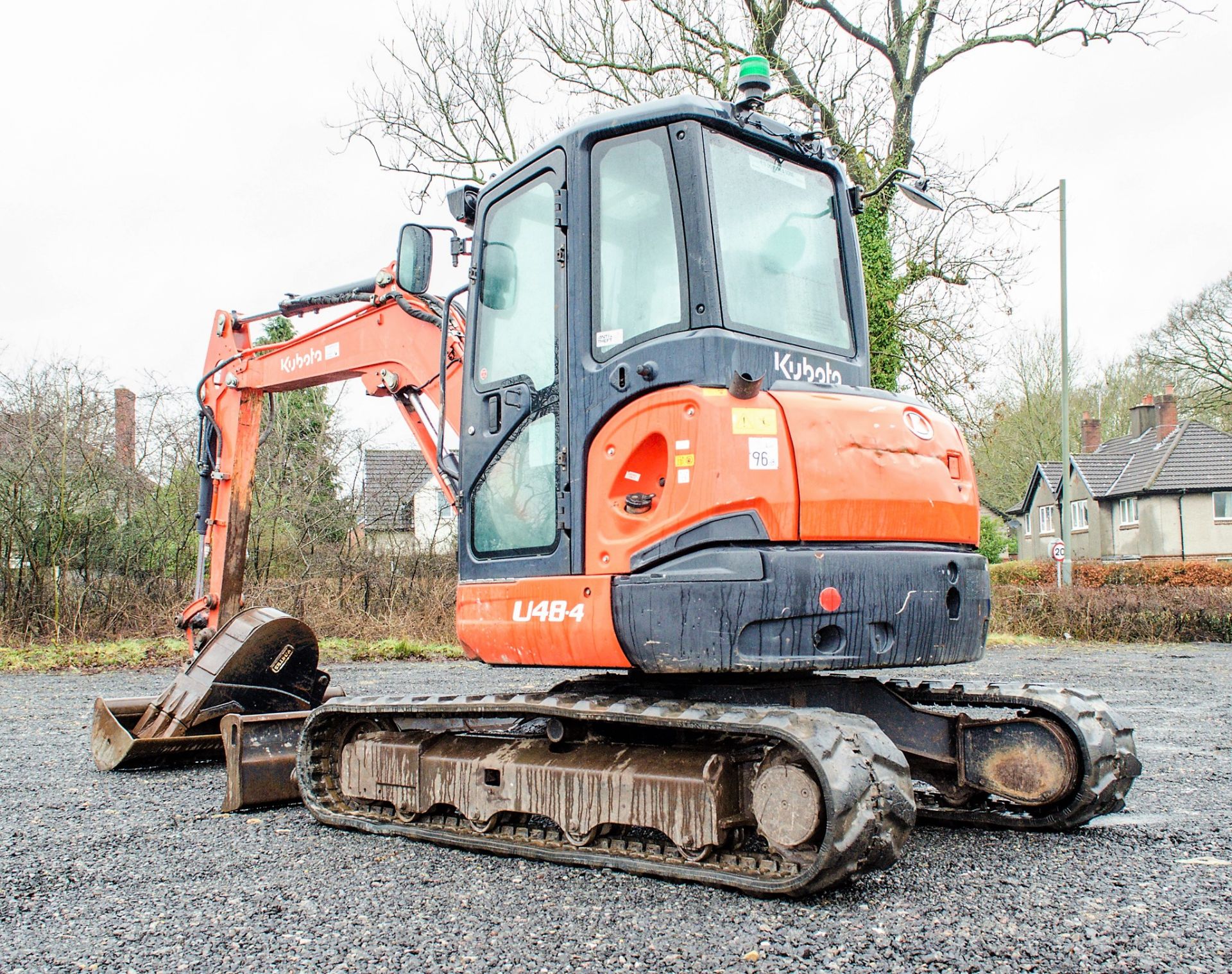 Kubota U48-4 4.8 tonne rubber tracked excavator Year: 2012 S/N: 51320 Recorded Hours: 4565 blade, - Image 4 of 22