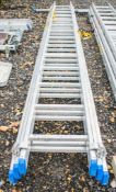 Zarges 3 stage extending aluminium ladder 3347-0756