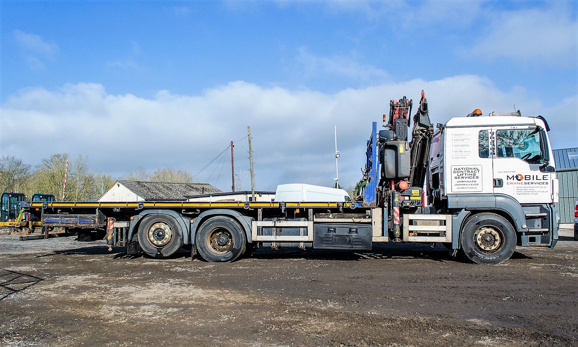 MAN TGS 26.440 26 tonne 6 wheel flat bed crane lorry Registration Number: NX11 UGR Date of - Image 8 of 24