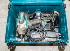 Makita 18v 1/2 inch cordless impact wrench c/w charger, battery & carry case A957811