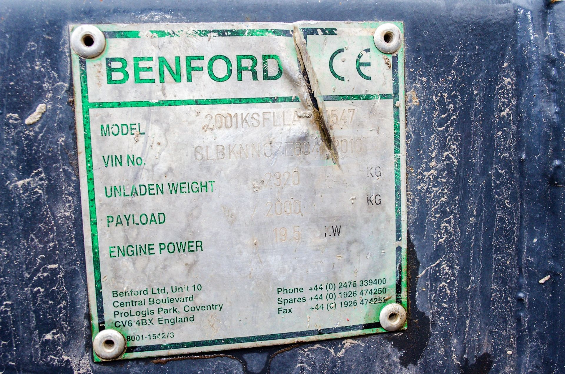 Benford 3 tonne swivel skip dumper Year: 2006 S/N: E604*2010 Recorded Hours: 2398 1274 - Image 21 of 21