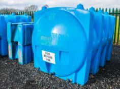 2000 litre plastic water tank c/w plastic bases