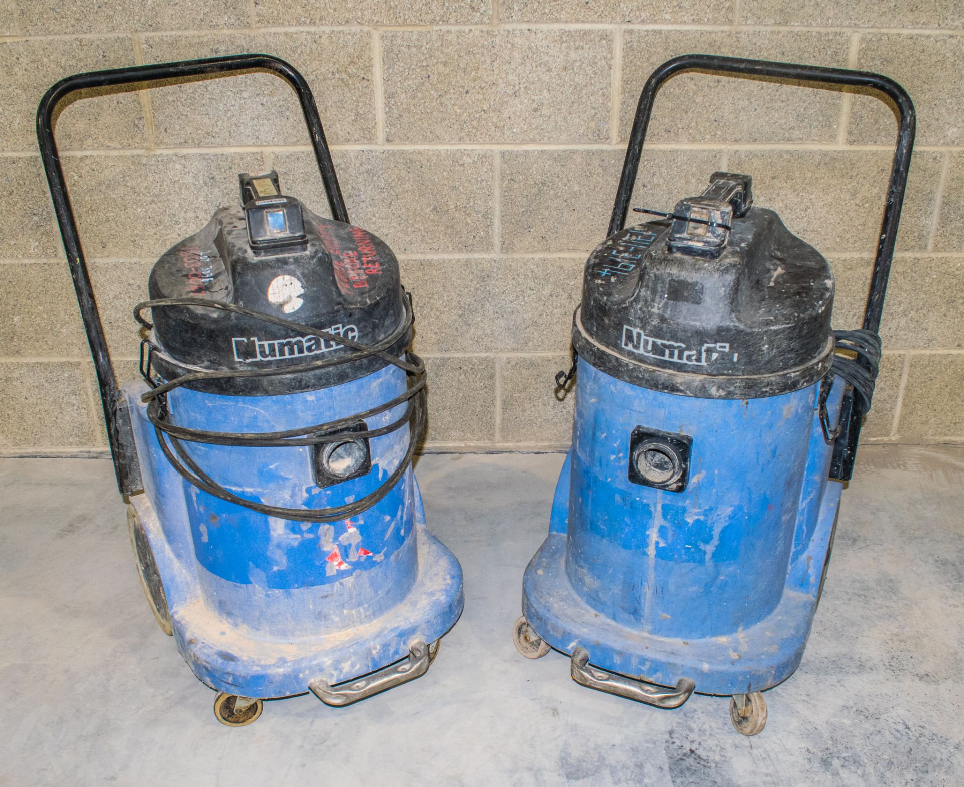 2 - Numatic 110v vacuum cleaners