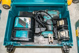 Makita 18v cordless power drill c/w charger, 2 - batteries & carry case A719919