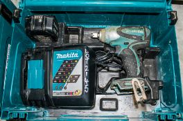 Makita 18v 1/2 inch cordless impact wrench c/w charger, battery & carry case A858497