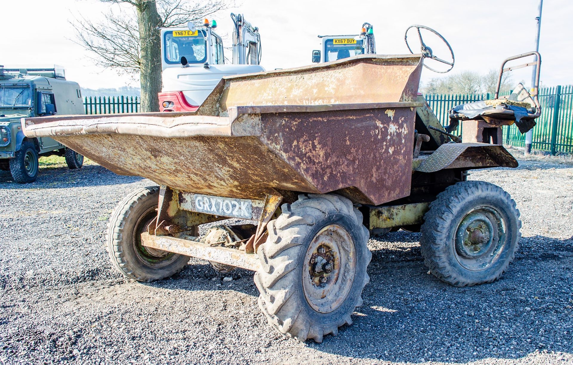 2 tonne diesel driven 4WD dumper Registration Number: GRX 702K ** Dumper starts, runs & drives but