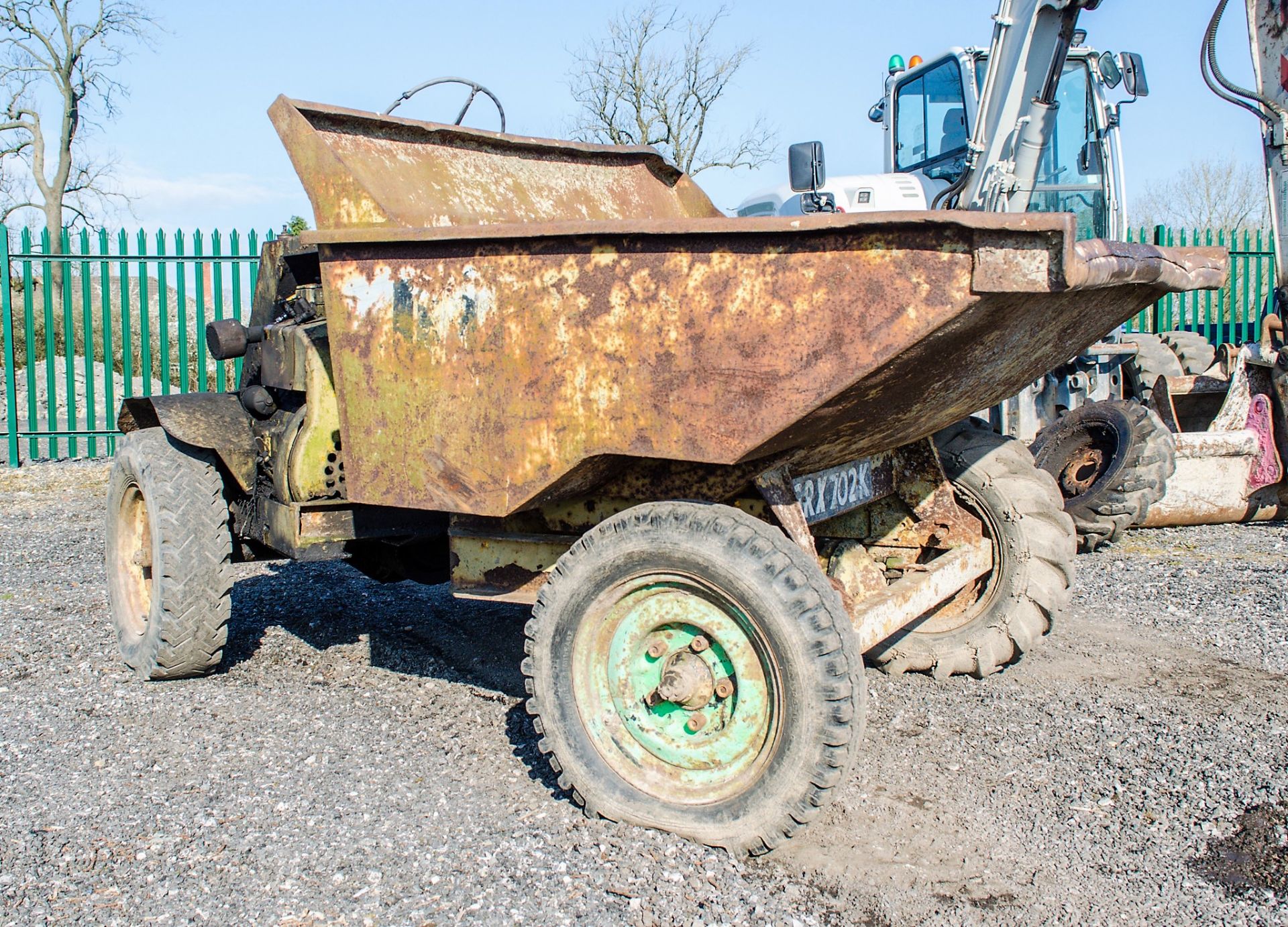 2 tonne diesel driven 4WD dumper Registration Number: GRX 702K ** Dumper starts, runs & drives but - Image 2 of 13