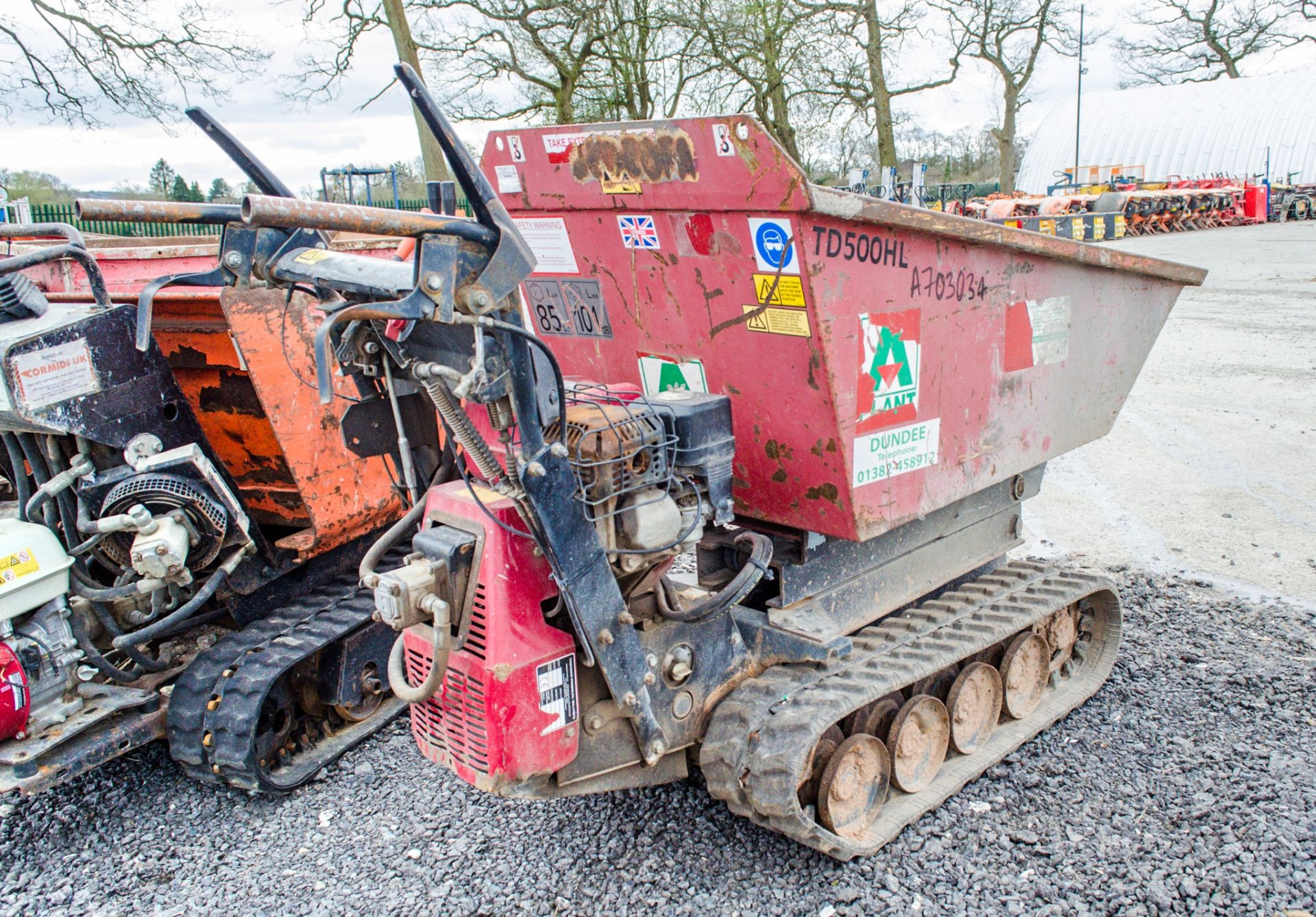 Taskman TD 500 HL petrol driven walk behind rubber tracked dumper A703034 - Image 3 of 10