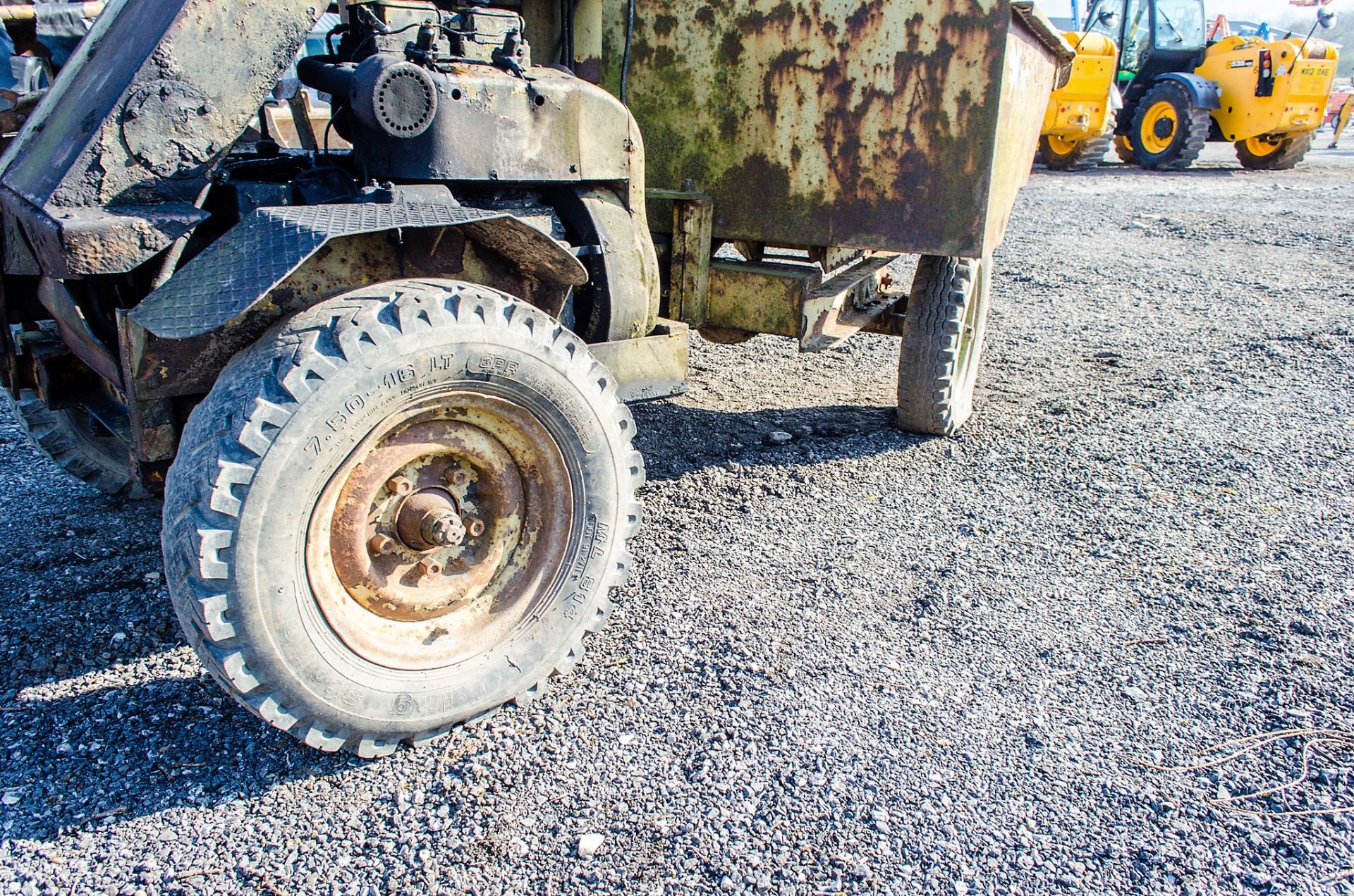 2 tonne diesel driven 4WD dumper Registration Number: GRX 702K ** Dumper starts, runs & drives but - Image 9 of 13