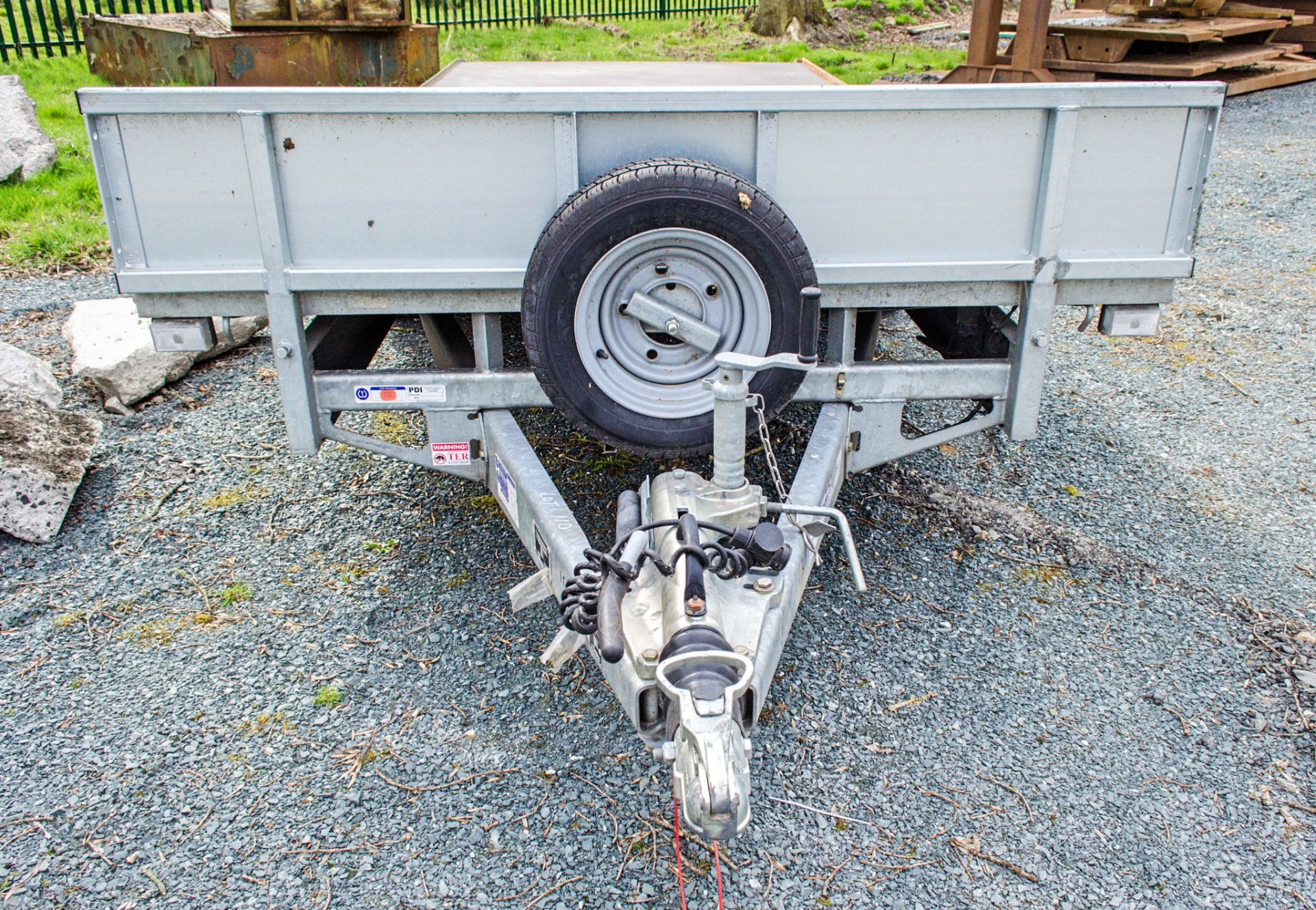 Ifor Williams LM166G 16 ft x 6 ft 6 inch flat bed tandem axle trailer S/N: 5114235 c/w head board, - Image 4 of 4