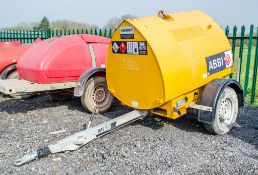 Western Abbi 950 litre fast tow mobile bunded fuel bowser c/w manual pump, delivery hose & nozzle