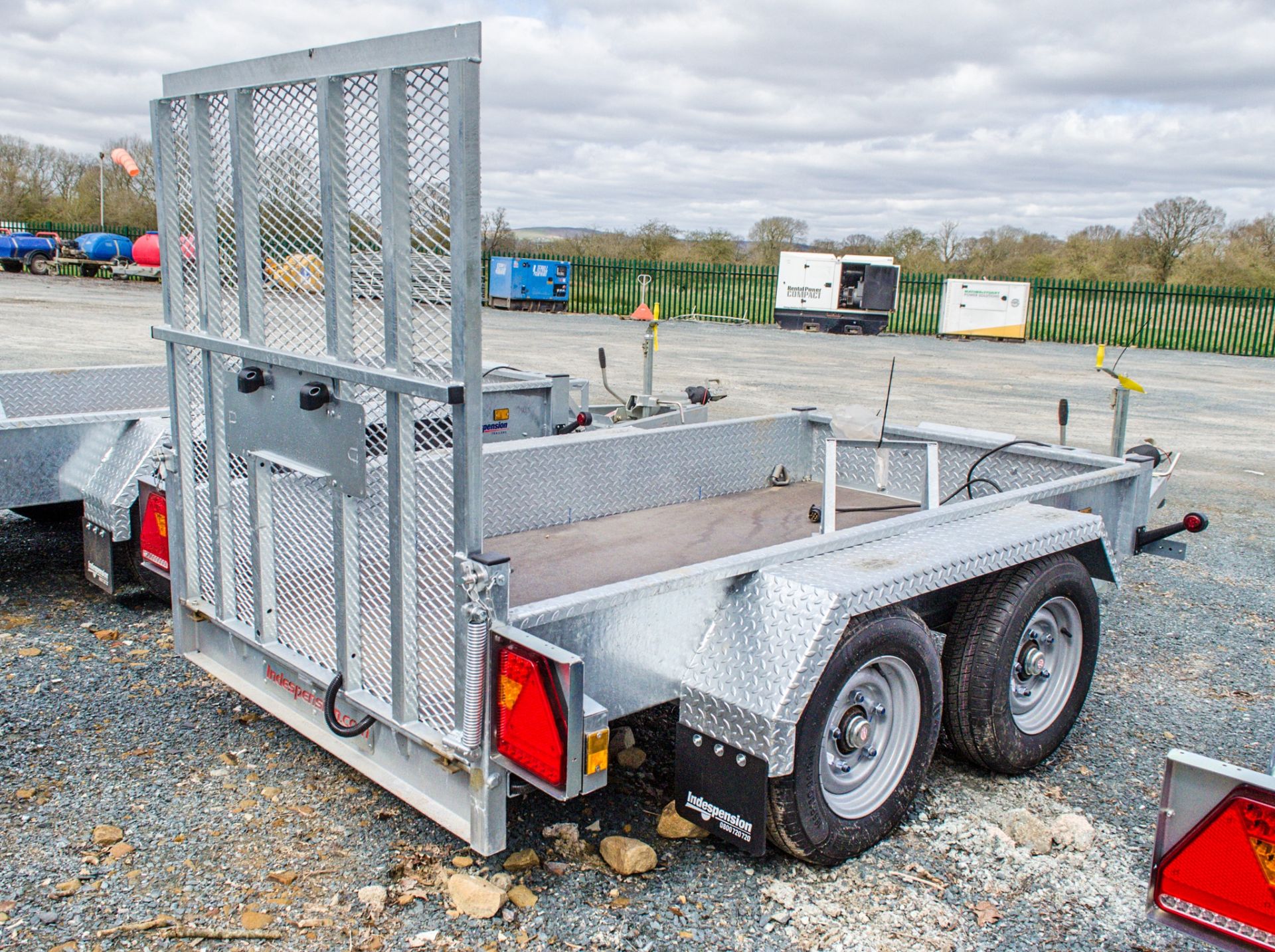 Indespension AD2000 8 ft x 4 ft tandem axle plant trailer S/N: 138998 ** New & unused ** - Image 2 of 4