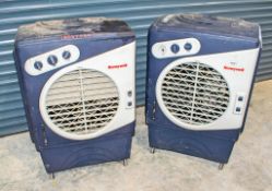 2 - Honeywell 240 volt evaporative air conditioning unit