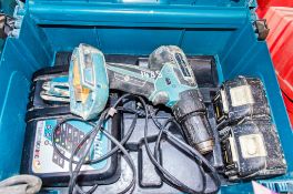 Makita 18v cordless power drill c/w charger, 2 - batteries & carry case A1086278