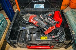 Milwaukee 18 volts cordless angle grinder c/w charger, 2 batteries & carry case