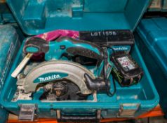 Makita BSS610 cordless circular saw c/w charger,battery & carry case