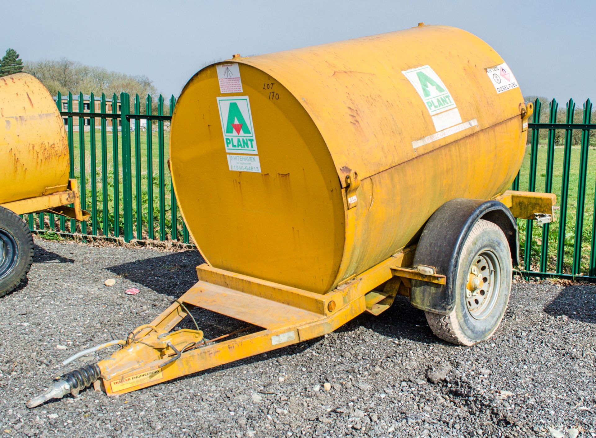 Trailer Engineering 2140 litre fast tow mobile bunded fuel bowser c/w petrol fuel pump, delivery