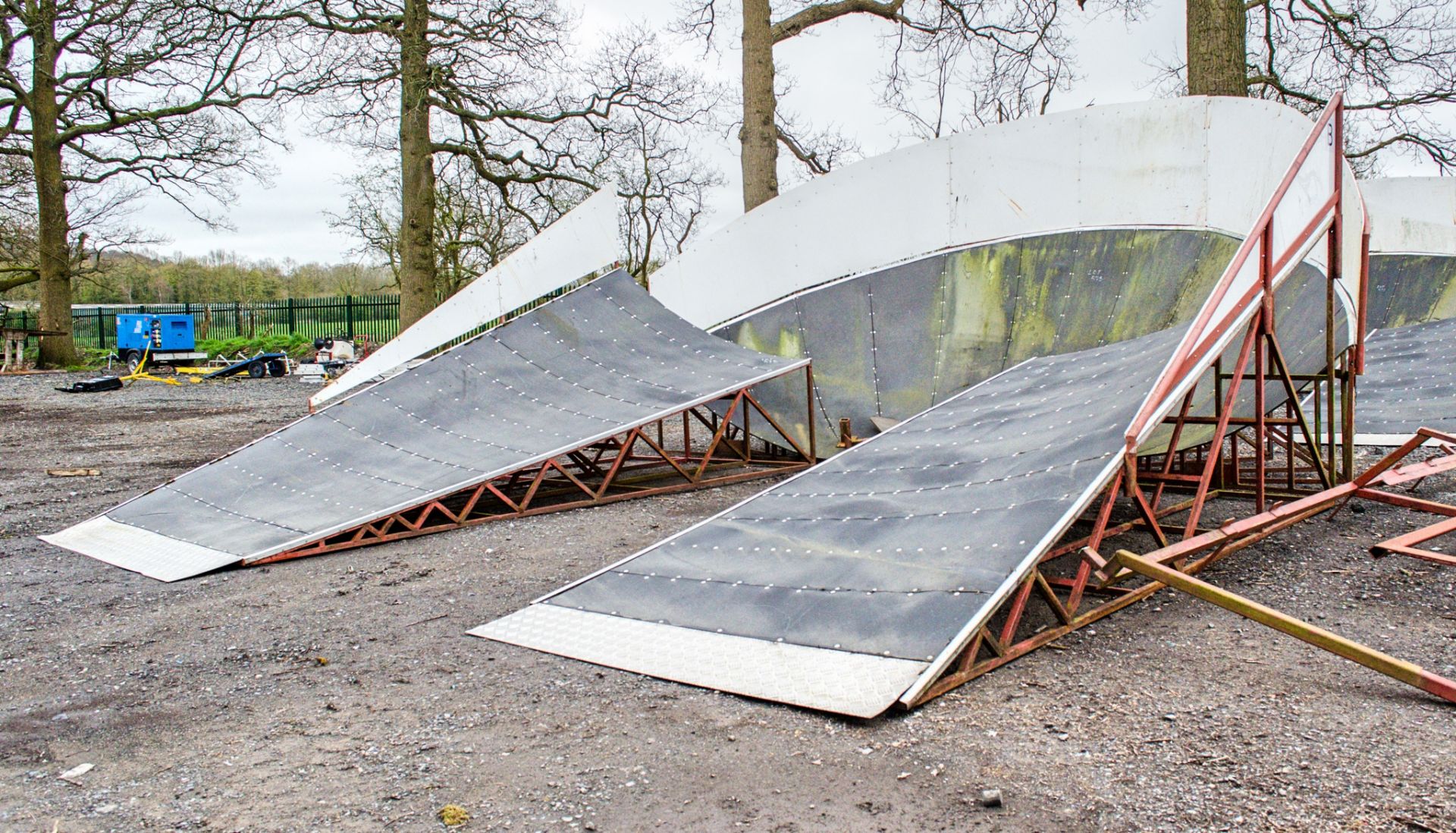 BMX/Skateboard ramp Comprising of: 3 sections Overall size approximately 20 ft deep x 16 ft wide
