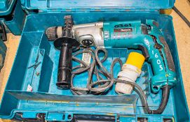 Makita 110 volt power drill c/w carry case  * handle in disrepair *