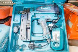 Makita GF600 cordless nail gun c/w charger, 2 - batteries & carry case