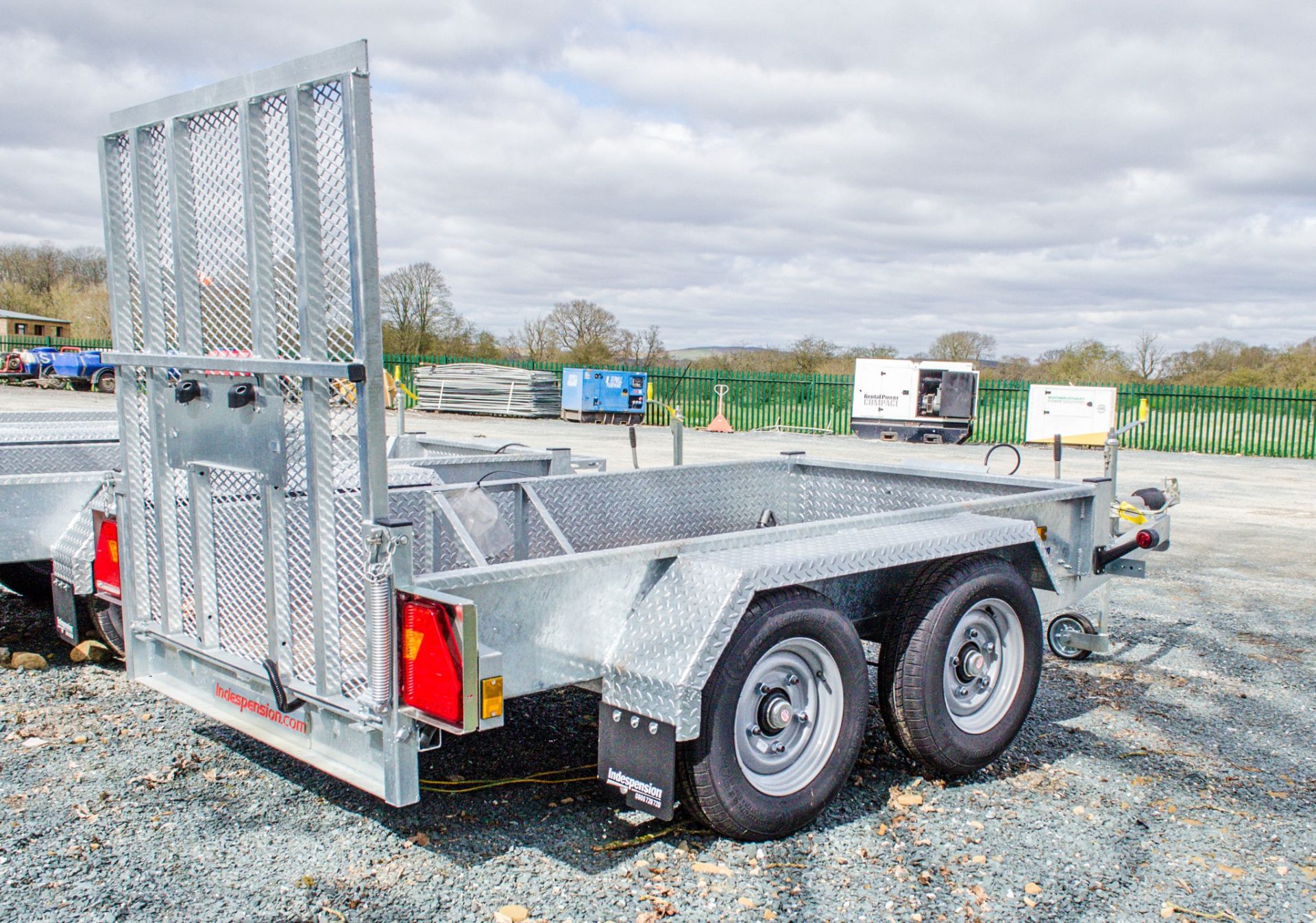 Indespension AD2000 8 ft x 4 ft tandem axle plant trailer S/N: 138999 ** New & unused ** - Image 2 of 4