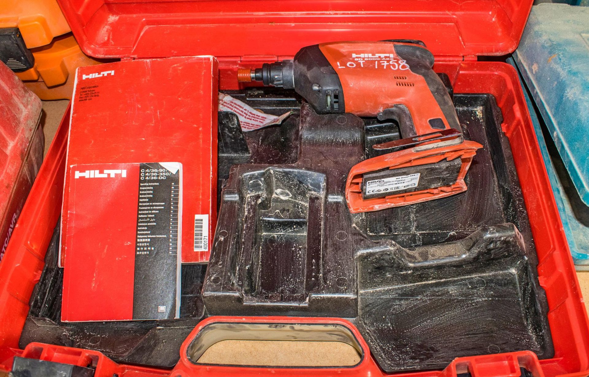 Hilti SD 5000 cordless screw gun  c/w carry case * o charger or battery * A701963