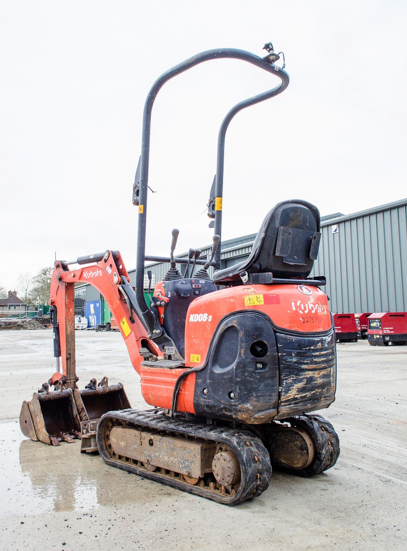 Kubota K008-3 0.8 tonne rubber tracked micro excavator Year: 2017 S/N: 29274 Recorded Hours: 1105 - Image 4 of 18