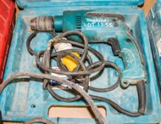 Makita HP1641 110 volt power drill  c/w carry case A843056