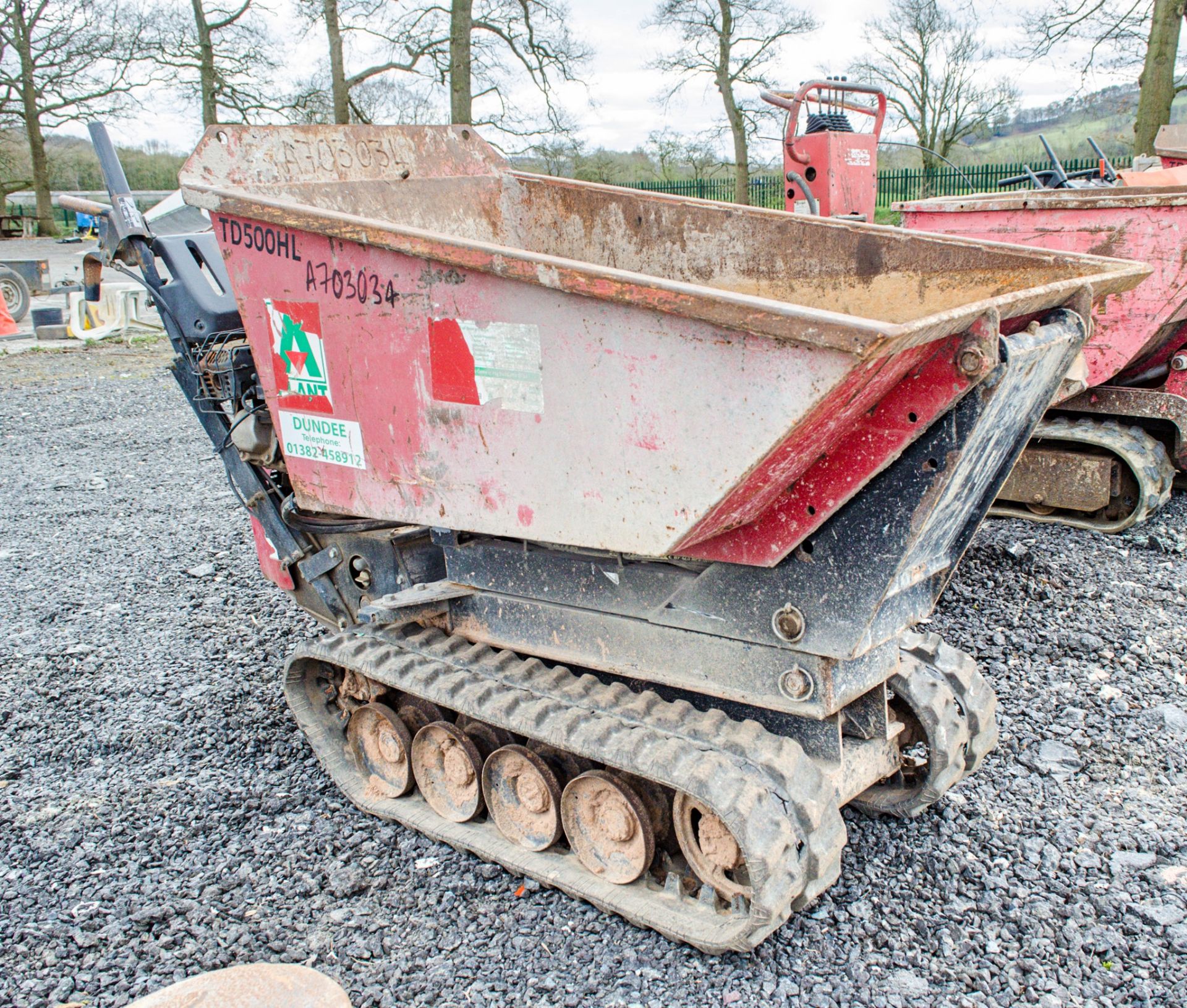 Taskman TD 500 HL petrol driven walk behind rubber tracked dumper A703034 - Image 2 of 10