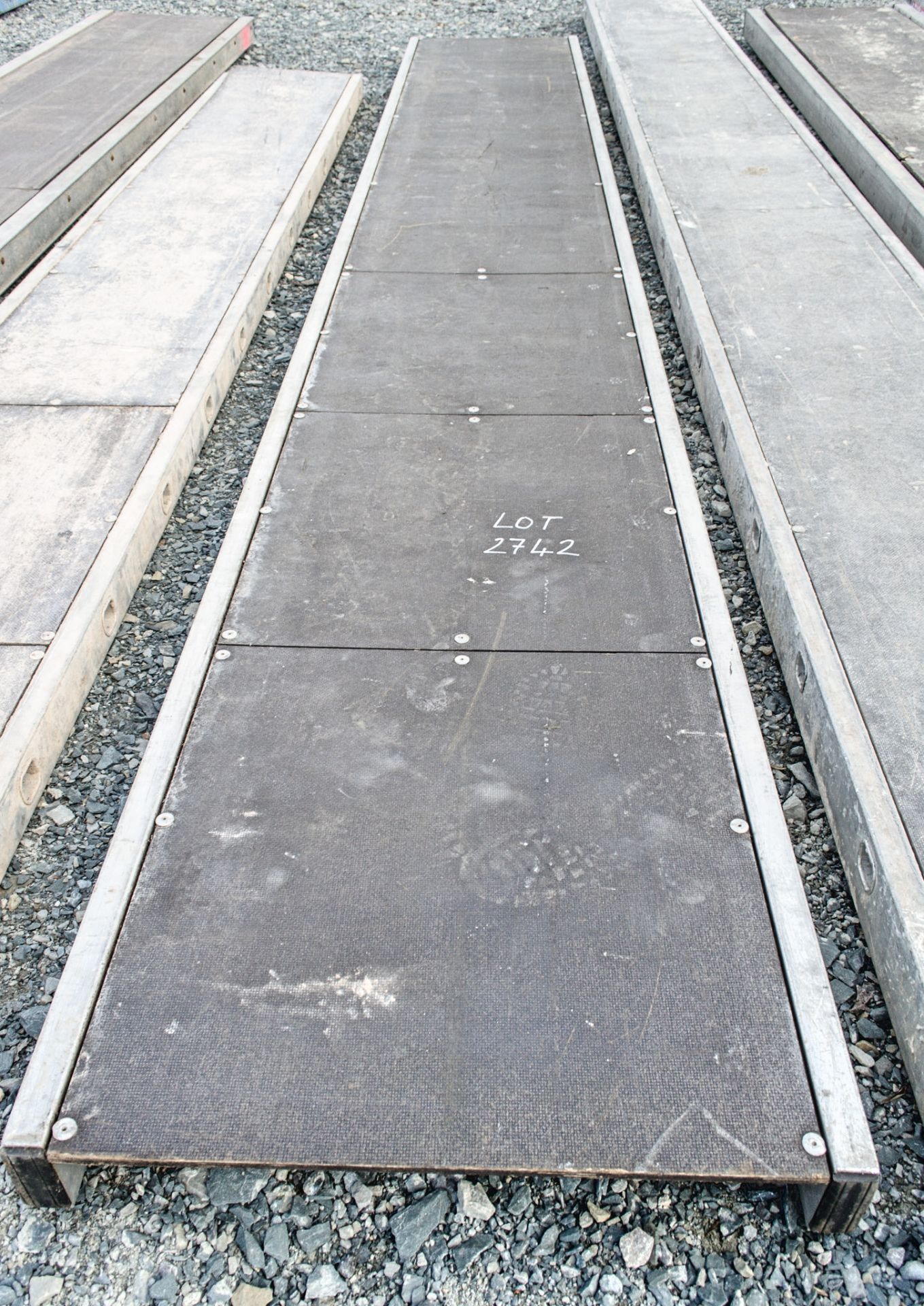 Aluminium staging board approximately 14ft long