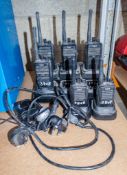 6 - 2 way radios c/w chargers A727903/A629589/A764163/A727907/A727906/A727902
