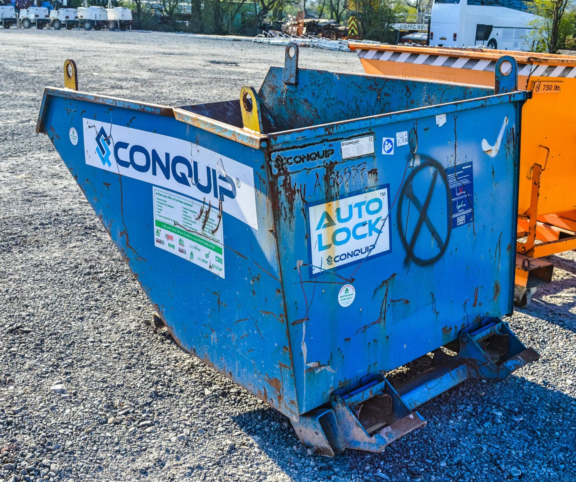 Conquip Autolock fork lift tipping skip  A955537 - Image 2 of 2